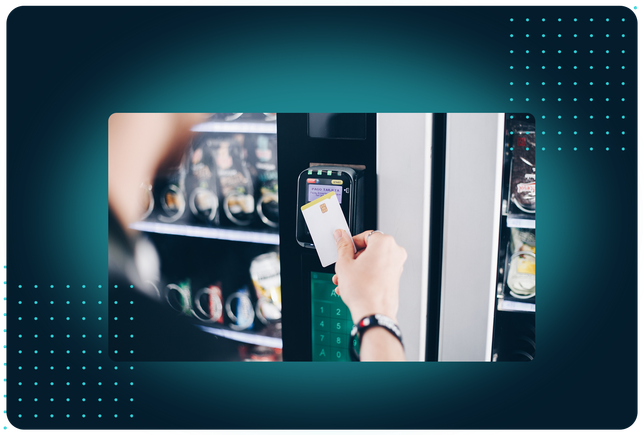 Facilipay enables secure chip card payments at vending machines for quick, reliable cashless purchases anywhere.