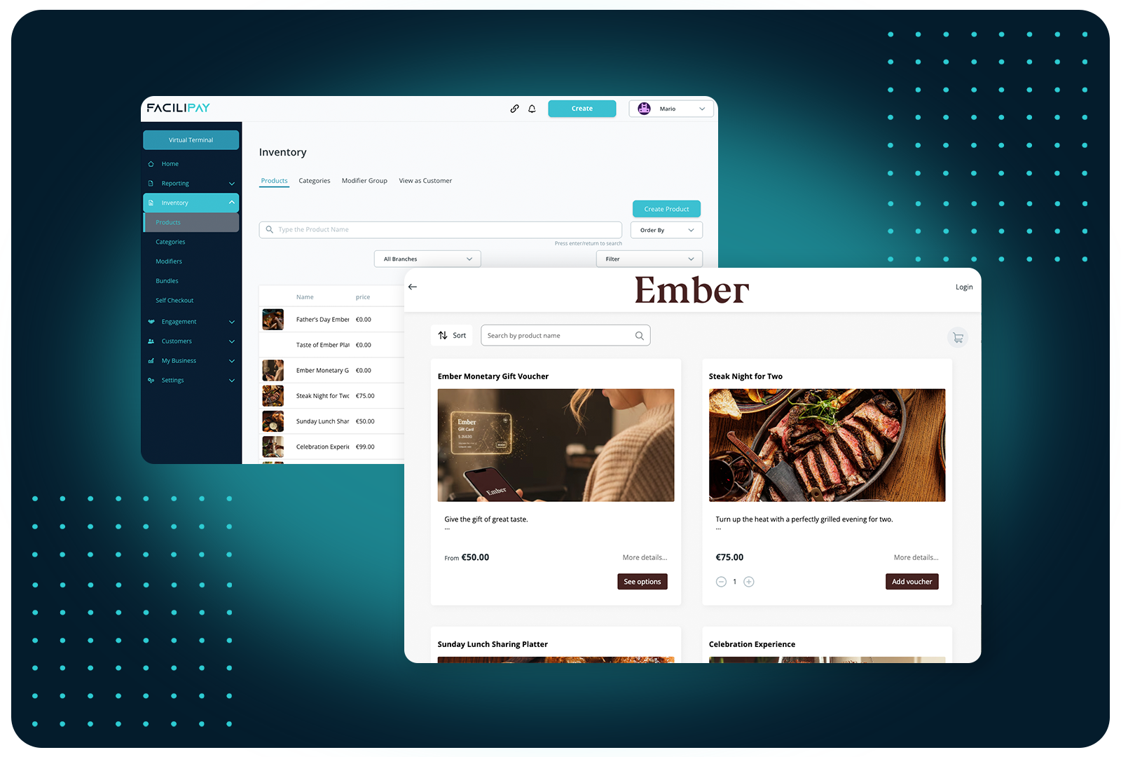 Facilipay's clean JSON APIs and webhooks connect orders, payments & loyalty data to your ERP or iPaaS tools