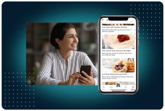 Browse personalized in-app offers and deals — free extras, half-price pastries, and exclusive discounts, redeemed with a quick scan.