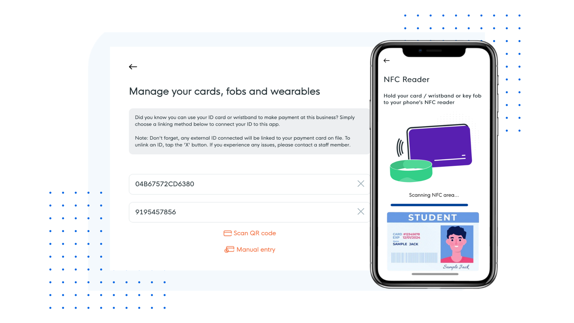 Card management in portal
